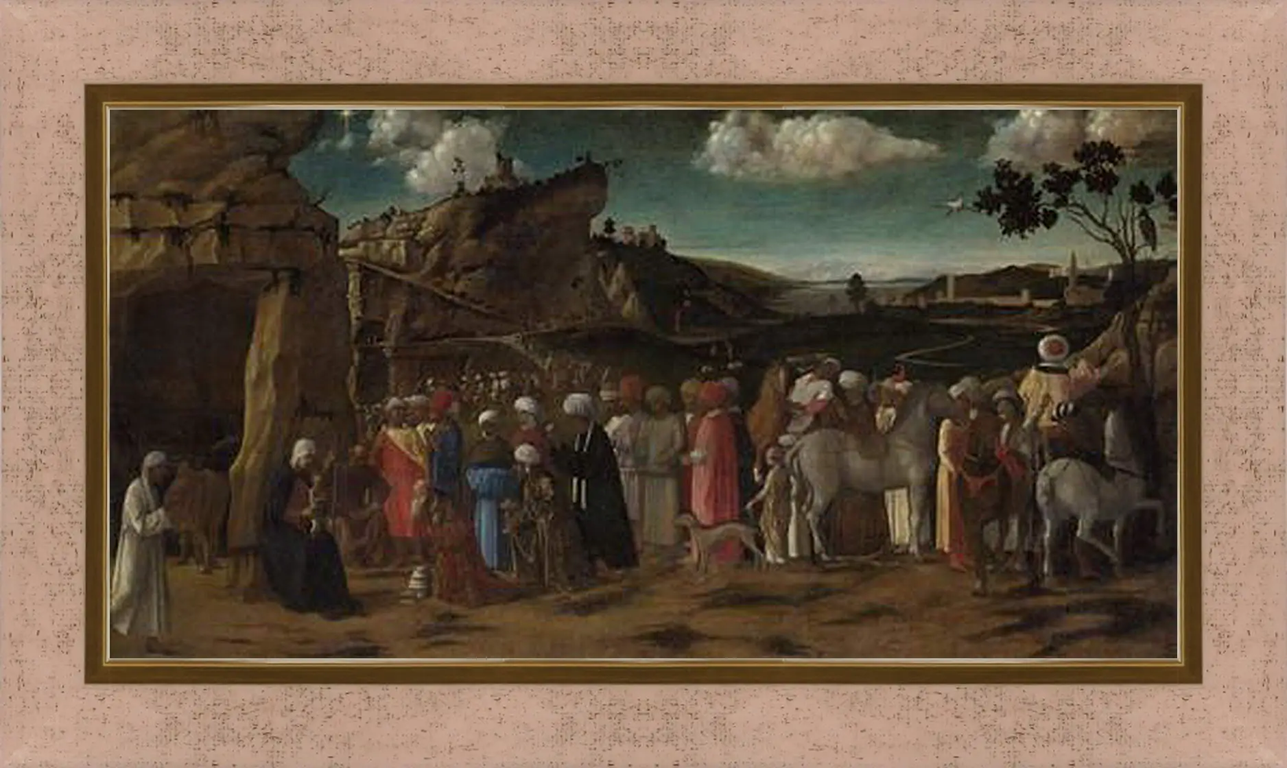 Картина в раме - The Adoration of the Kings. Джованни Беллини