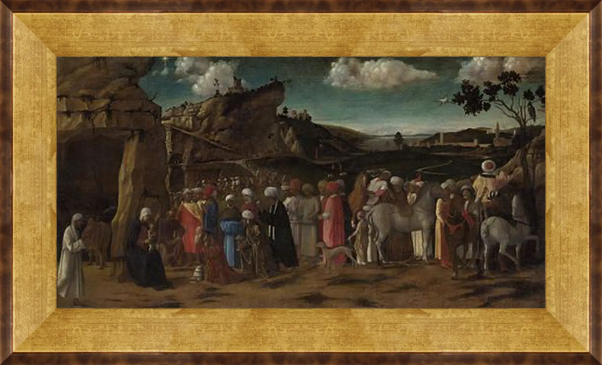 Картина в раме - The Adoration of the Kings. Джованни Беллини