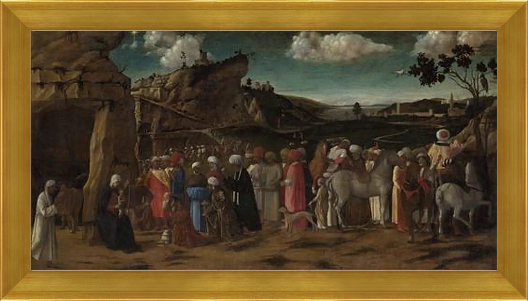 Картина в раме - The Adoration of the Kings. Джованни Беллини