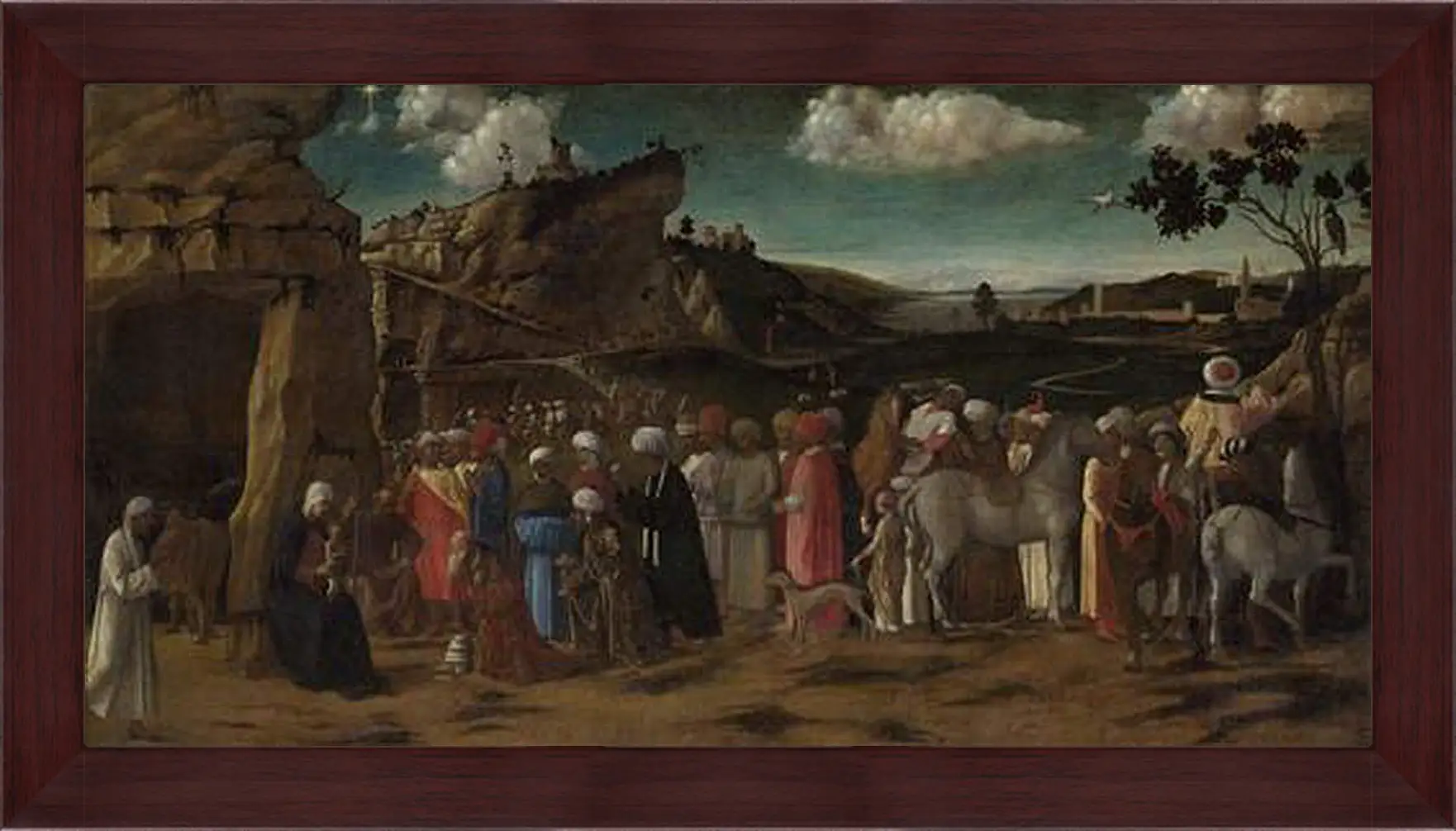 Картина в раме - The Adoration of the Kings. Джованни Беллини