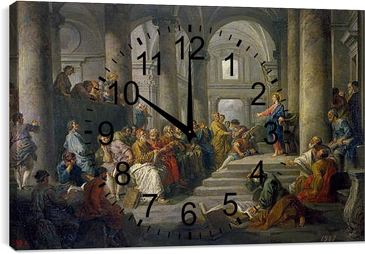 Часы картина - Христос среди книжников. Джованни Паоло Панини
