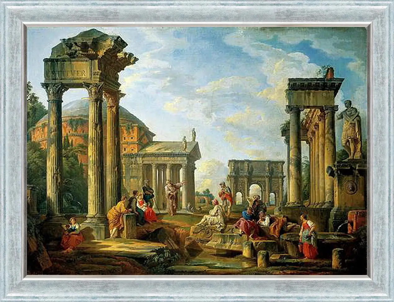 Картина в раме - Римские руины. Джованни Паоло Панини