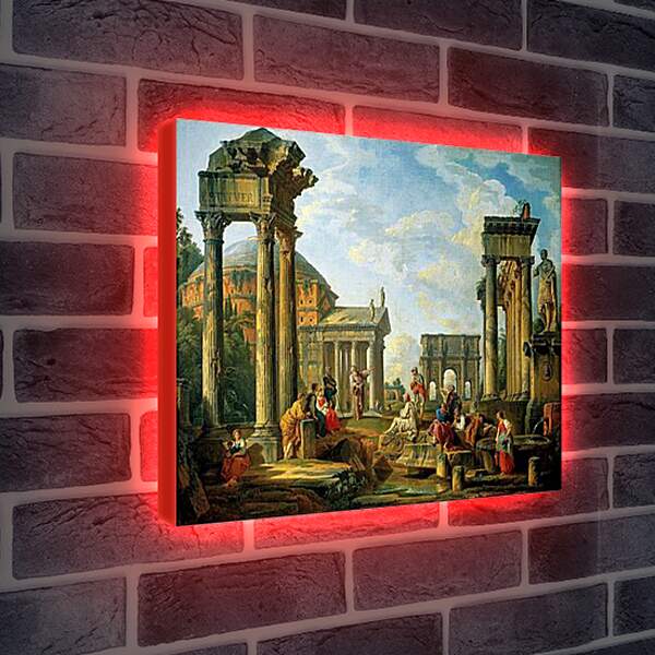 Лайтбокс световая панель - Римские руины. Джованни Паоло Панини
