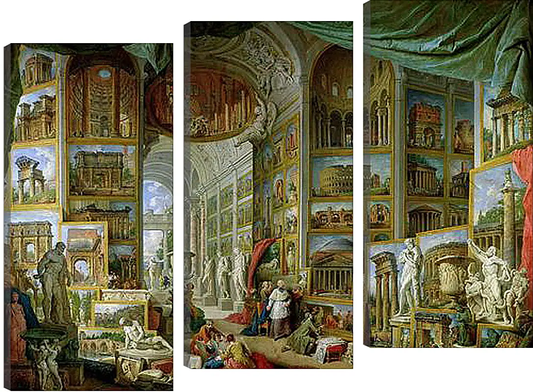 Модульная картина - Gallery of Views of Ancient Rome. Джованни Паоло Панини
