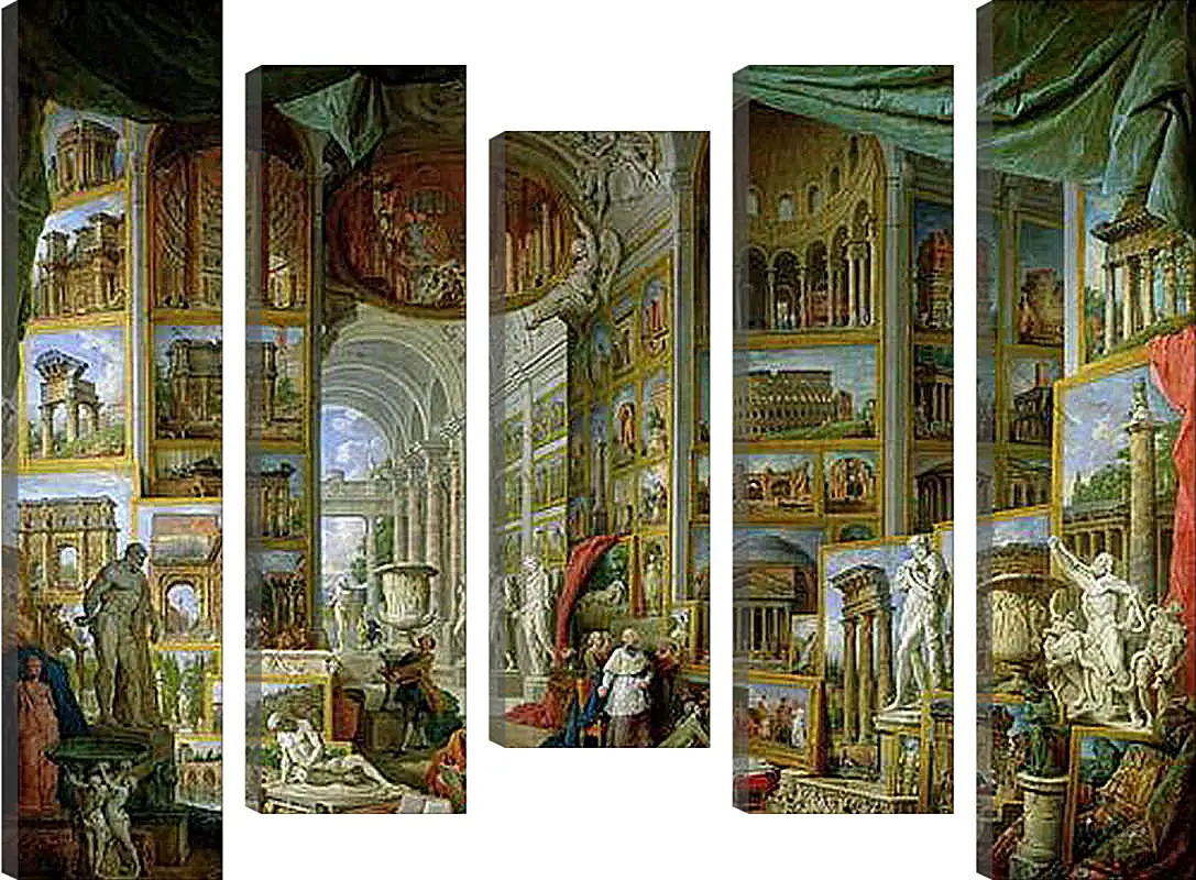 Модульная картина - Gallery of Views of Ancient Rome. Джованни Паоло Панини