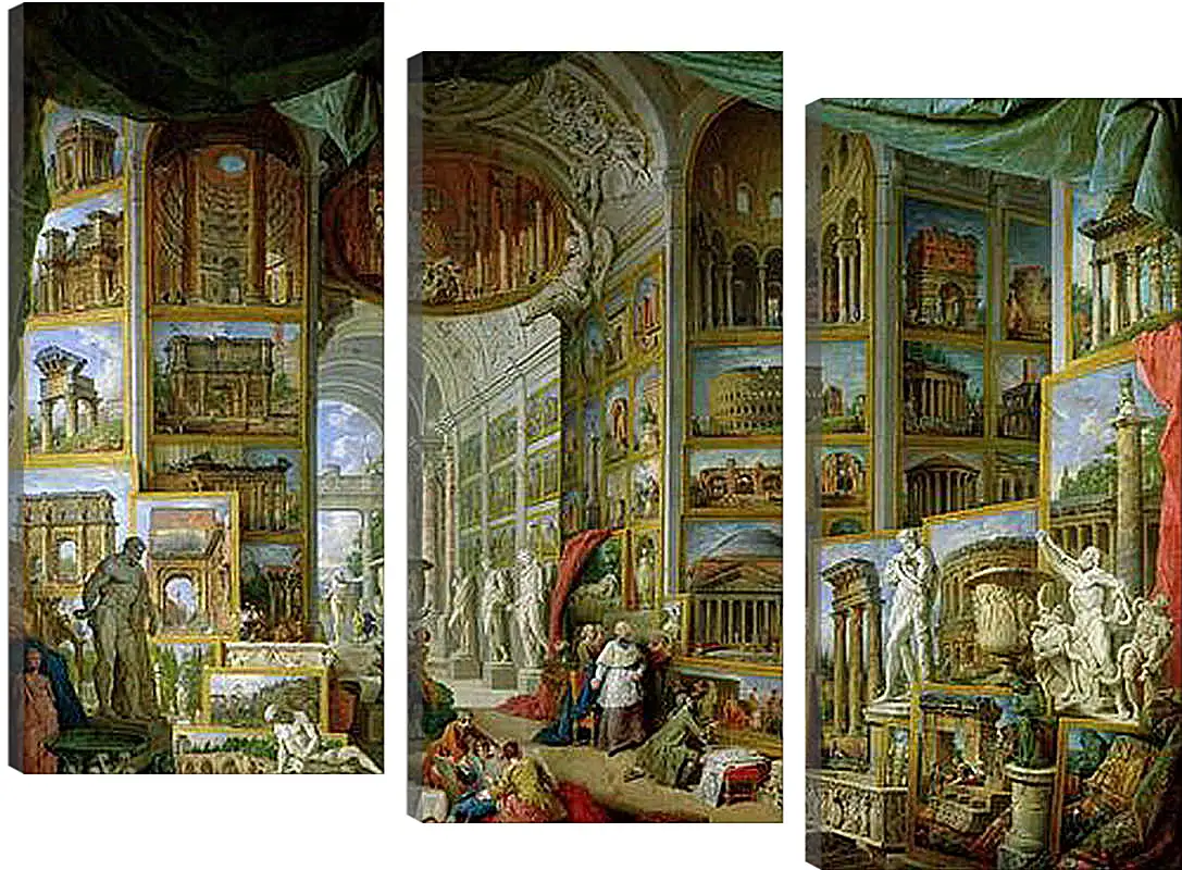 Модульная картина - Gallery of Views of Ancient Rome. Джованни Паоло Панини