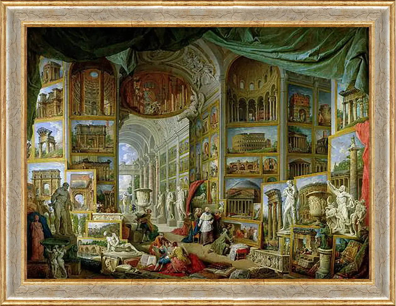 Картина в раме - Gallery of Views of Ancient Rome. Джованни Паоло Панини