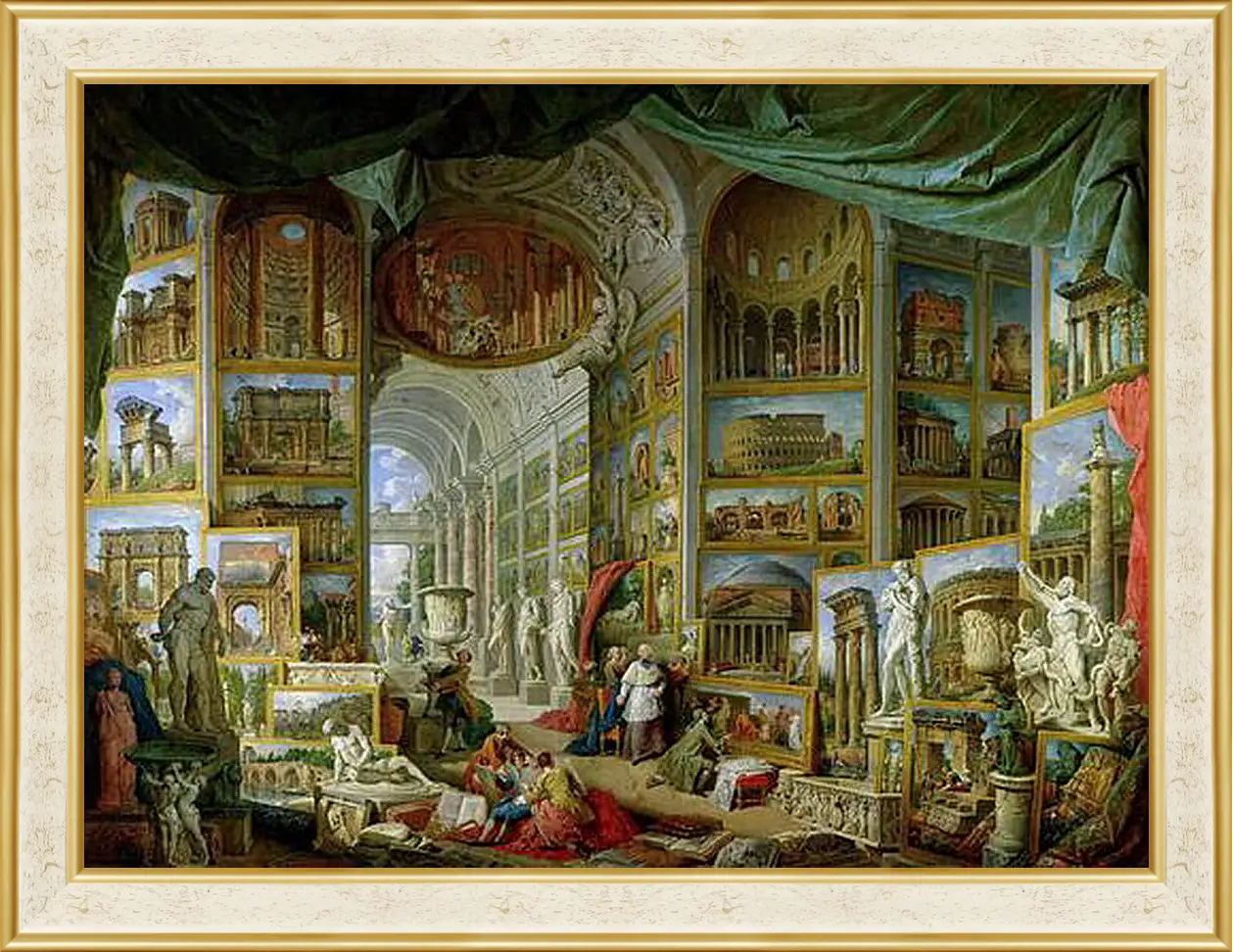 Картина в раме - Gallery of Views of Ancient Rome. Джованни Паоло Панини