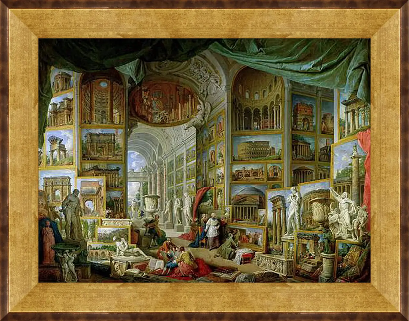 Картина в раме - Gallery of Views of Ancient Rome. Джованни Паоло Панини