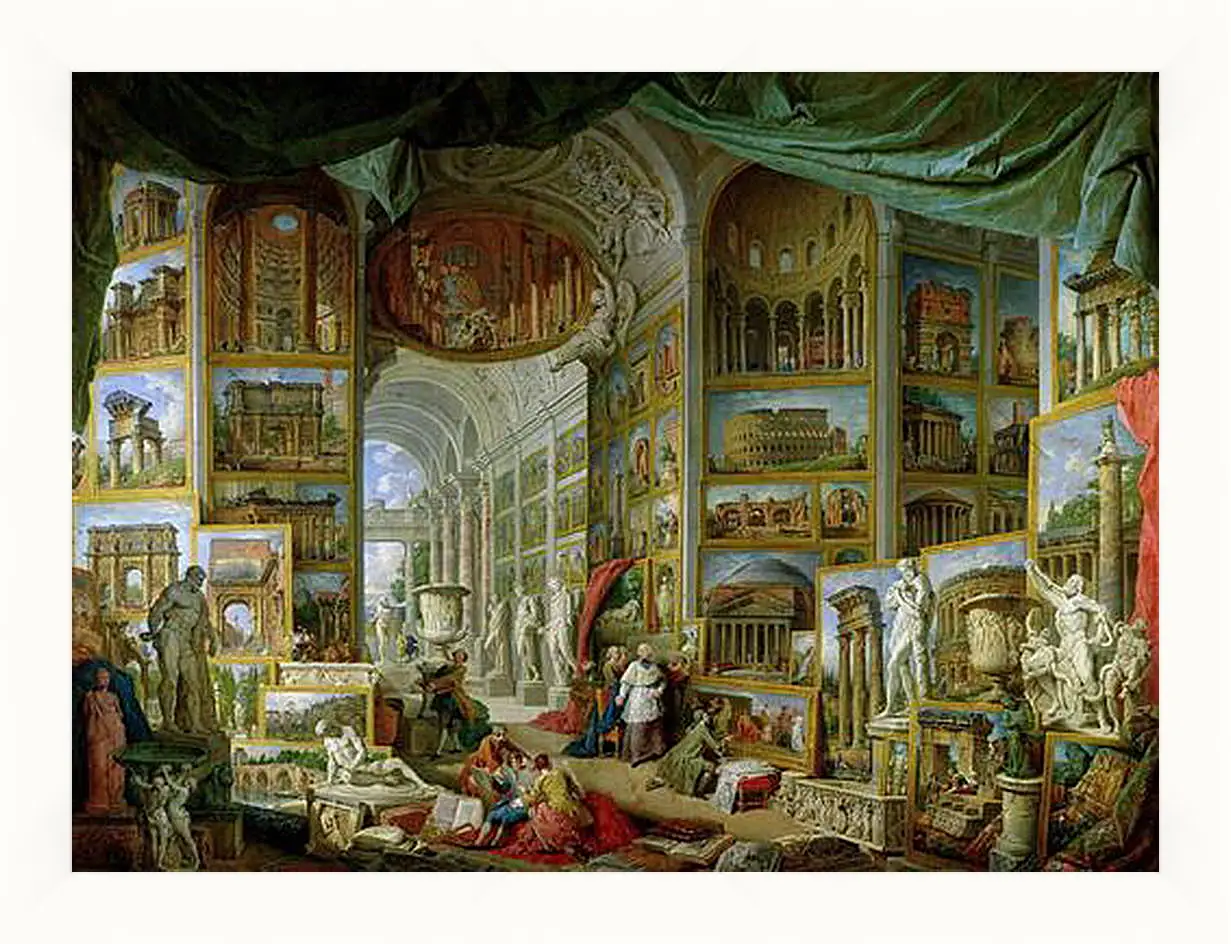 Картина в раме - Gallery of Views of Ancient Rome. Джованни Паоло Панини