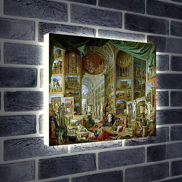 Лайтбокс световая панель - Gallery of Views of Ancient Rome. Джованни Паоло Панини