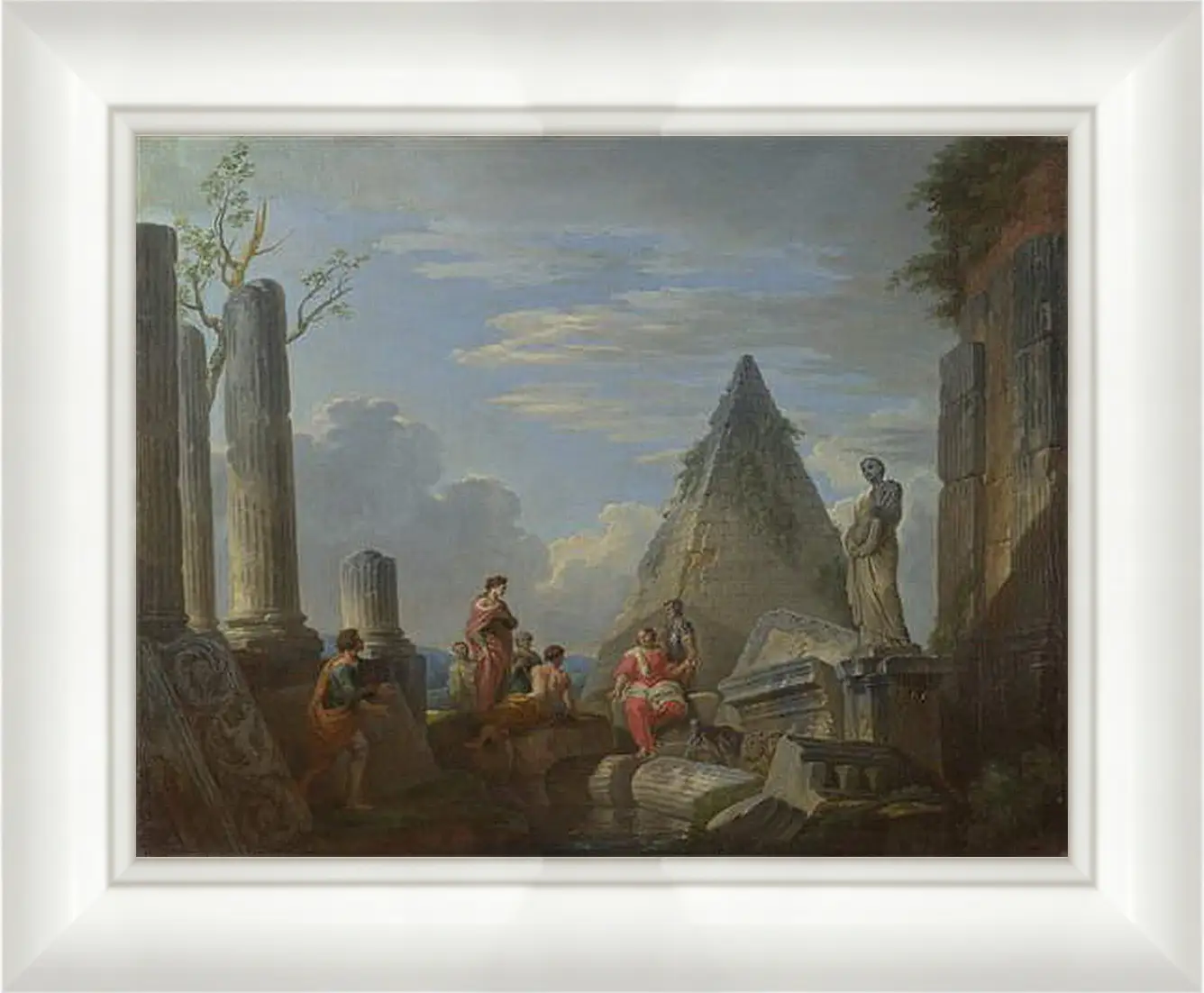 Картина в раме - Roman Ruins with Figures. Джованни Паоло Панини