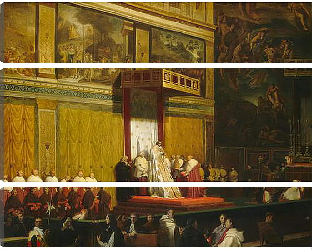 Модульная картина - Папа Пий VII В Сикстинской Капелле. Жан Огюст Доминик Энгр
