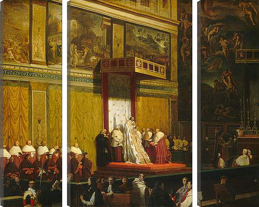 Модульная картина - Папа Пий VII В Сикстинской Капелле. Жан Огюст Доминик Энгр
