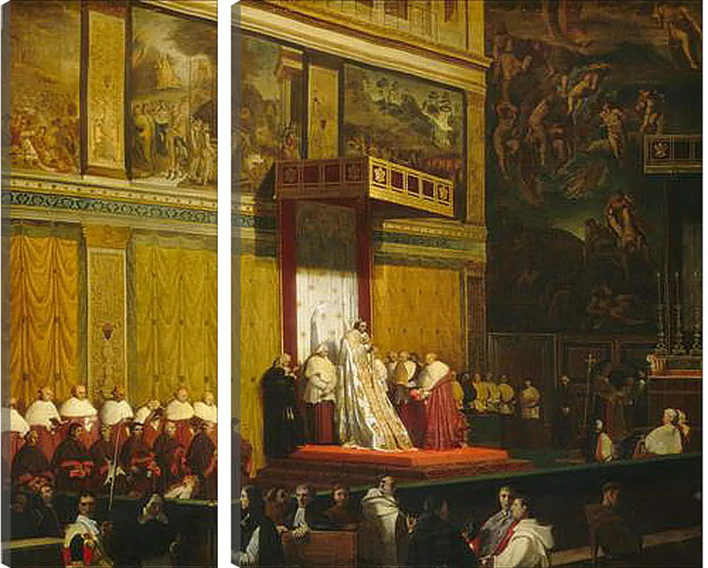 Модульная картина - Папа Пий VII В Сикстинской Капелле. Жан Огюст Доминик Энгр