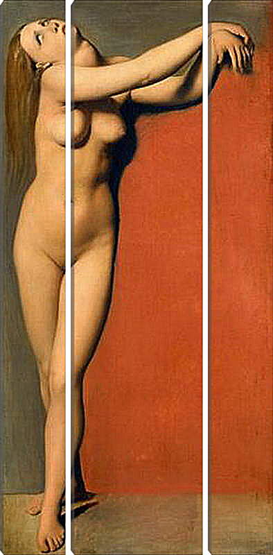 Модульная картина - Роже, Освобождающий Анжелику (этюд Анжелики). Жан Огюст Доминик Энгр
