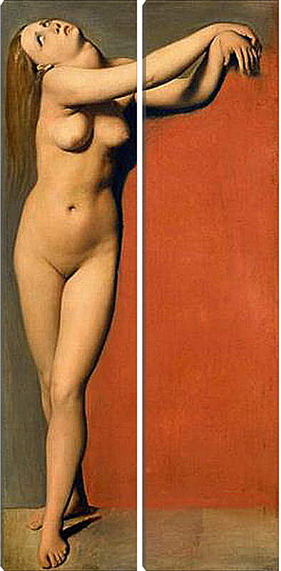 Модульная картина - Роже, Освобождающий Анжелику (этюд Анжелики). Жан Огюст Доминик Энгр
