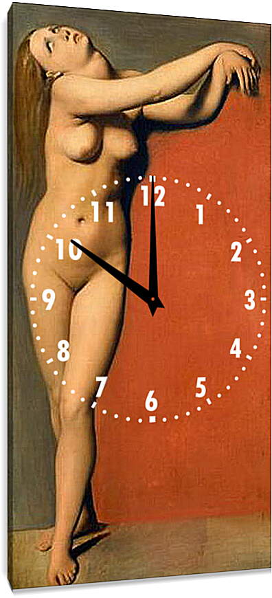 Часы картина - Роже, Освобождающий Анжелику (этюд Анжелики). Жан Огюст Доминик Энгр
