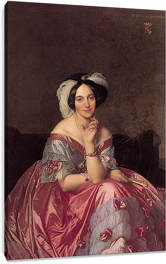 Постер и плакат - Ingres Baronne James de Rothschild - Баронесса Ротшильд. Жан Огюст Доминик Энгр
