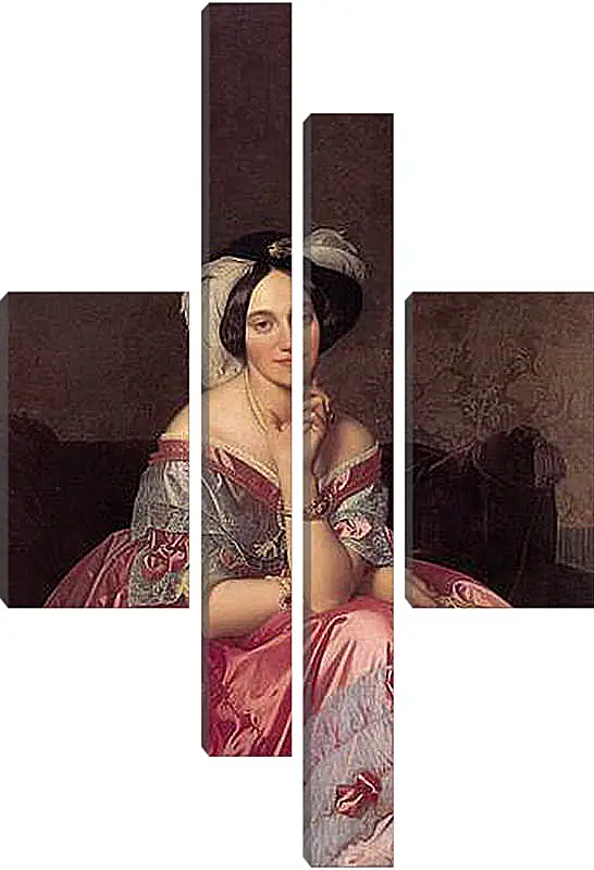 Модульная картина - Ingres Baronne James de Rothschild - Баронесса Ротшильд. Жан Огюст Доминик Энгр