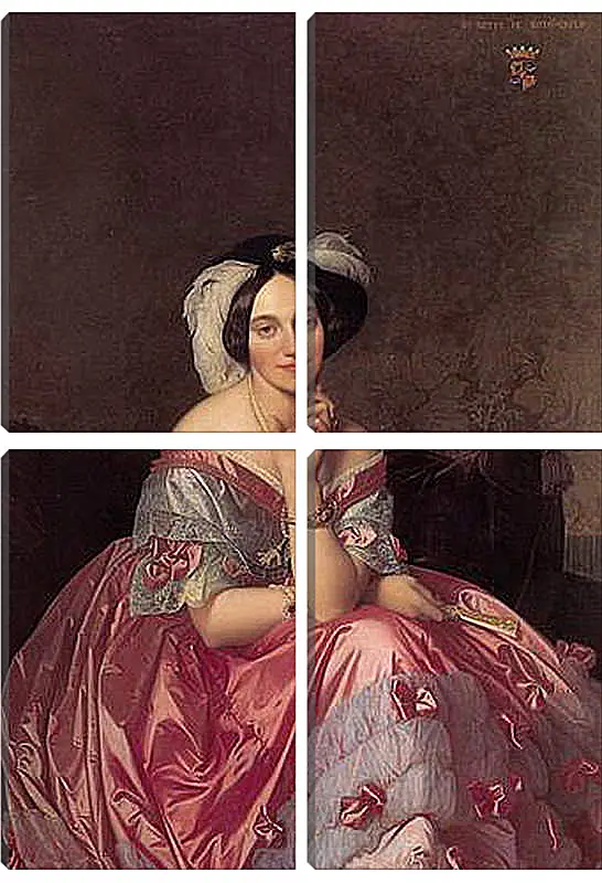 Модульная картина - Ingres Baronne James de Rothschild - Баронесса Ротшильд. Жан Огюст Доминик Энгр
