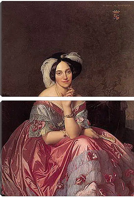 Модульная картина - Ingres Baronne James de Rothschild - Баронесса Ротшильд. Жан Огюст Доминик Энгр
