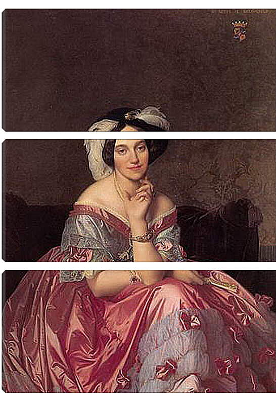 Модульная картина - Ingres Baronne James de Rothschild - Баронесса Ротшильд. Жан Огюст Доминик Энгр
