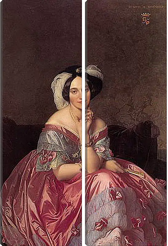 Модульная картина - Ingres Baronne James de Rothschild - Баронесса Ротшильд. Жан Огюст Доминик Энгр
