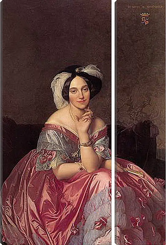 Модульная картина - Ingres Baronne James de Rothschild - Баронесса Ротшильд. Жан Огюст Доминик Энгр