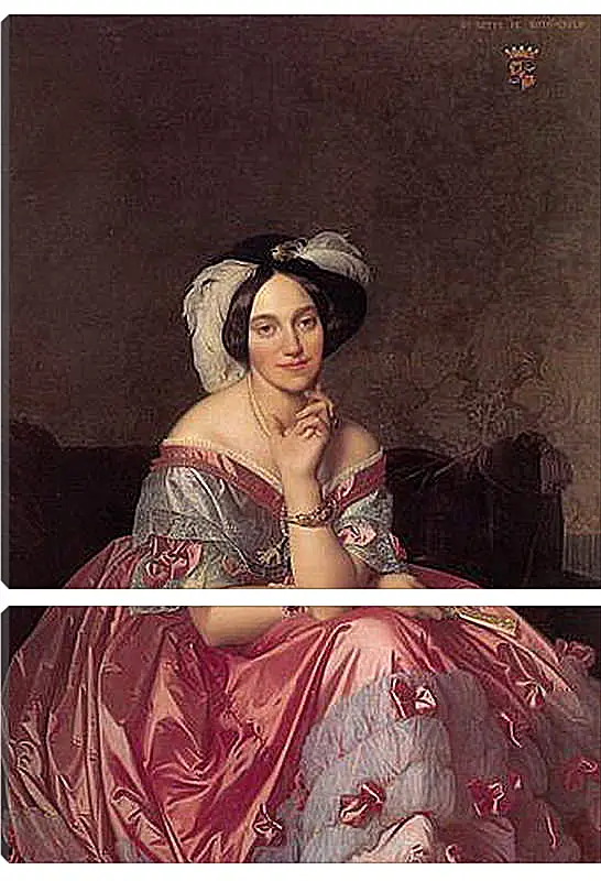 Модульная картина - Ingres Baronne James de Rothschild - Баронесса Ротшильд. Жан Огюст Доминик Энгр