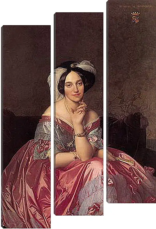 Модульная картина - Ingres Baronne James de Rothschild - Баронесса Ротшильд. Жан Огюст Доминик Энгр