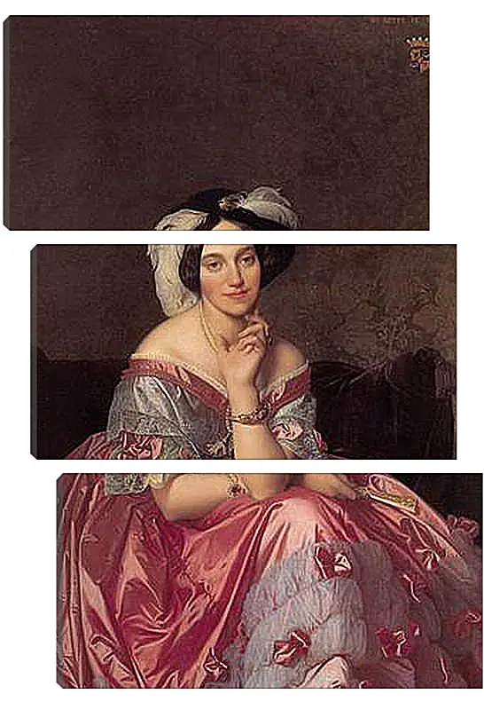 Модульная картина - Ingres Baronne James de Rothschild - Баронесса Ротшильд. Жан Огюст Доминик Энгр