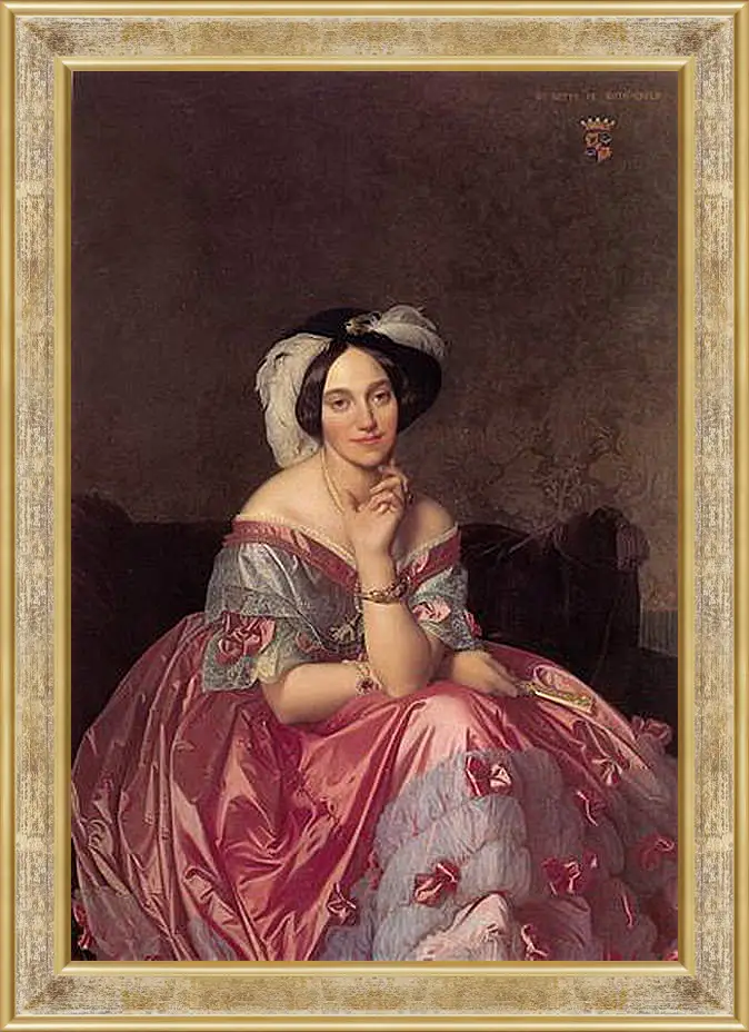 Картина в раме - Ingres Baronne James de Rothschild - Баронесса Ротшильд. Жан Огюст Доминик Энгр
