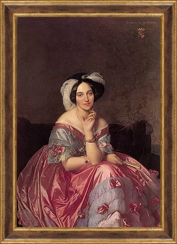 Картина в раме - Ingres Baronne James de Rothschild - Баронесса Ротшильд. Жан Огюст Доминик Энгр