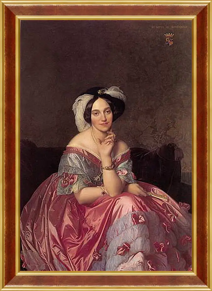 Картина в раме - Ingres Baronne James de Rothschild - Баронесса Ротшильд. Жан Огюст Доминик Энгр