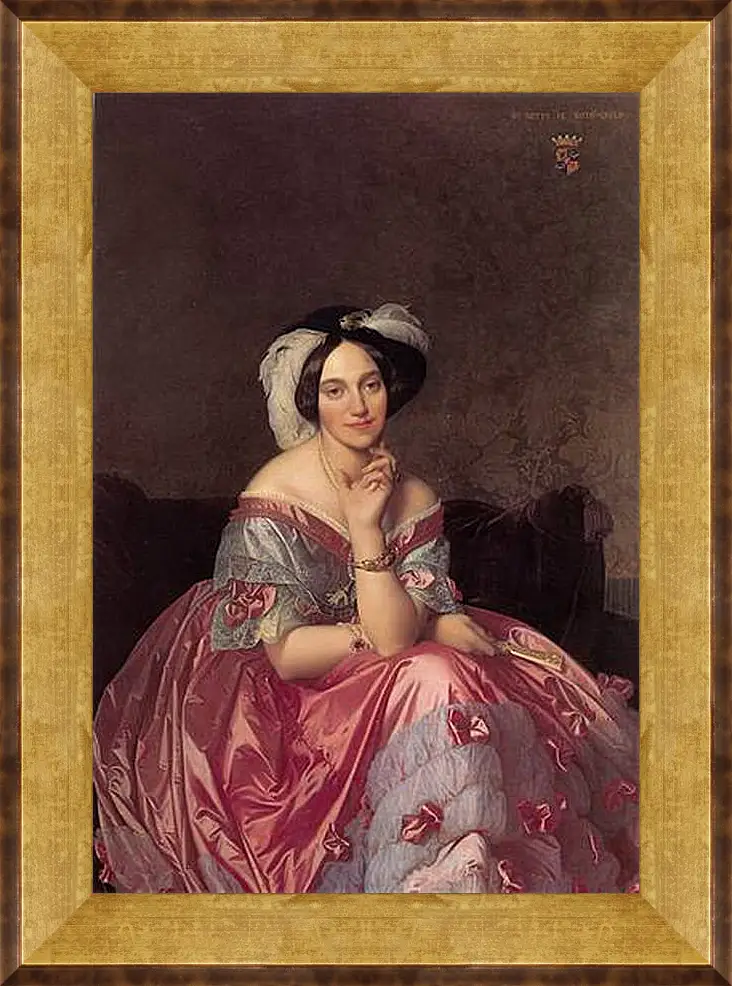 Картина в раме - Ingres Baronne James de Rothschild - Баронесса Ротшильд. Жан Огюст Доминик Энгр
