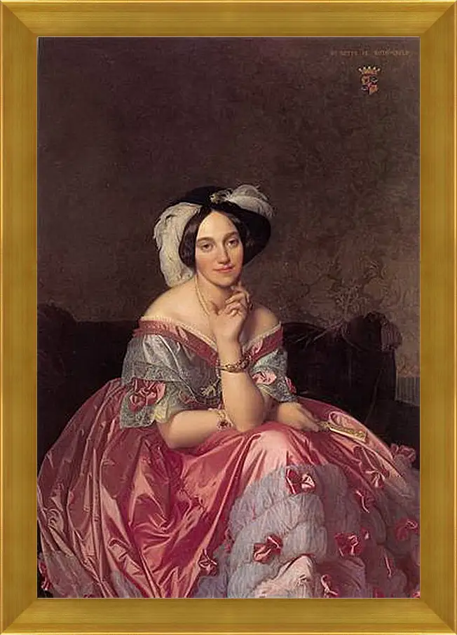 Картина в раме - Ingres Baronne James de Rothschild - Баронесса Ротшильд. Жан Огюст Доминик Энгр
