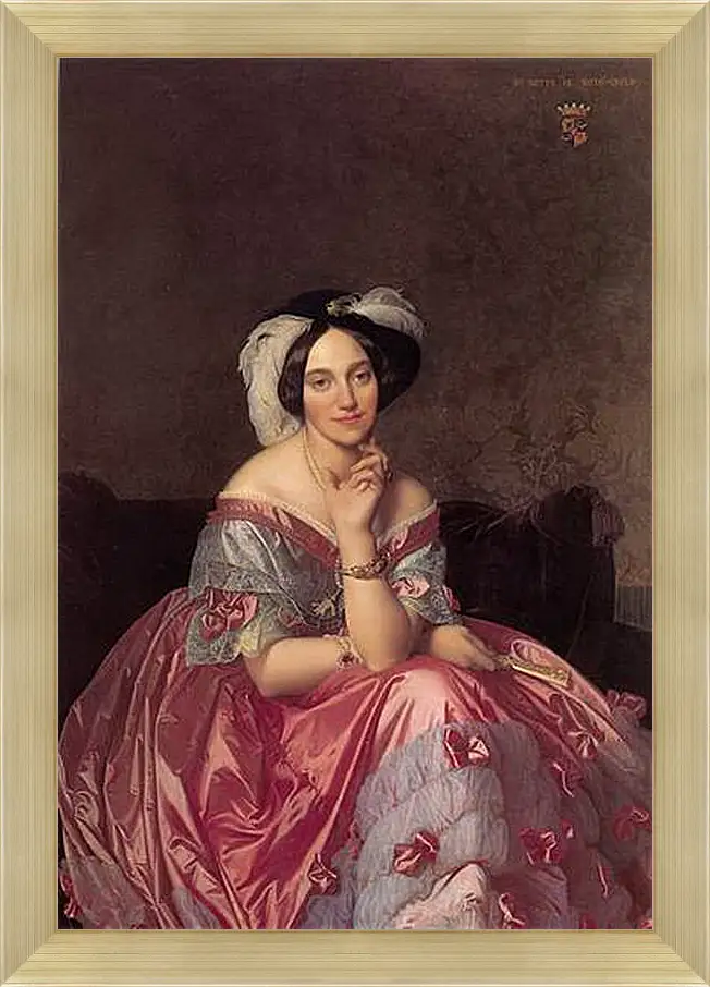 Картина в раме - Ingres Baronne James de Rothschild - Баронесса Ротшильд. Жан Огюст Доминик Энгр