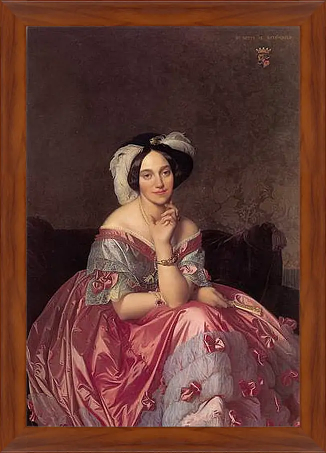 Картина в раме - Ingres Baronne James de Rothschild - Баронесса Ротшильд. Жан Огюст Доминик Энгр
