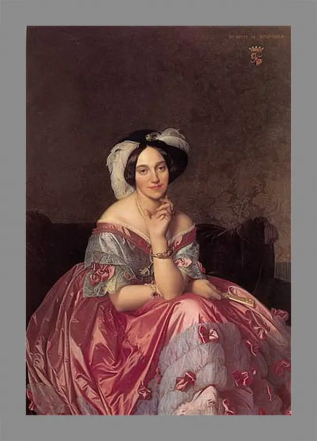 Картина в раме - Ingres Baronne James de Rothschild - Баронесса Ротшильд. Жан Огюст Доминик Энгр