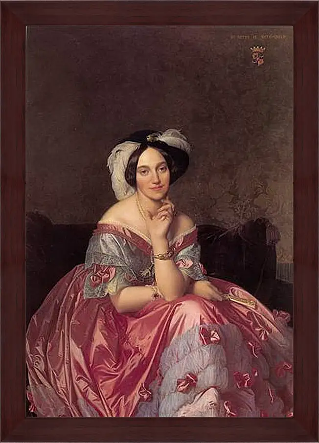 Картина в раме - Ingres Baronne James de Rothschild - Баронесса Ротшильд. Жан Огюст Доминик Энгр
