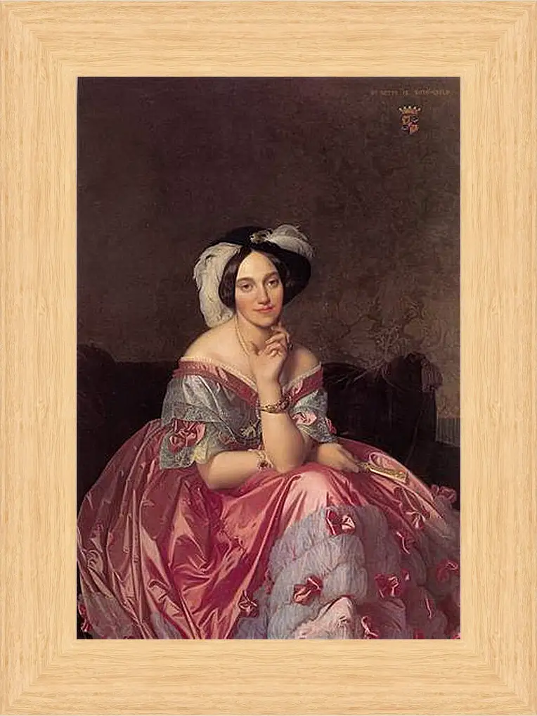 Картина в раме - Ingres Baronne James de Rothschild - Баронесса Ротшильд. Жан Огюст Доминик Энгр
