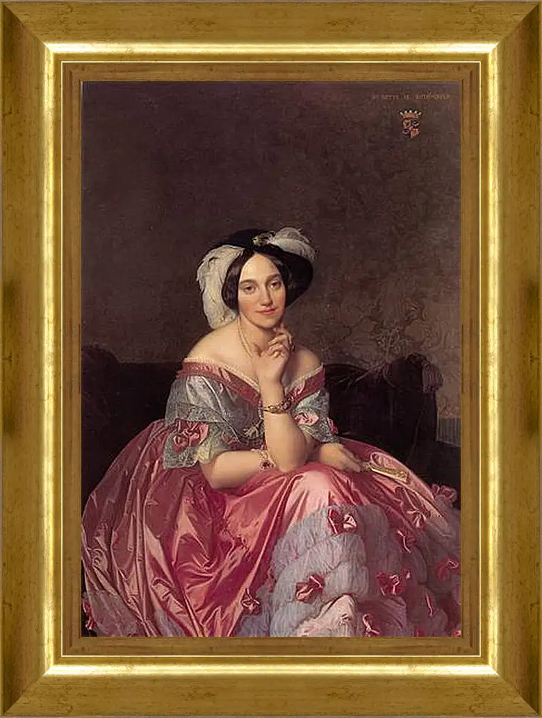 Картина в раме - Ingres Baronne James de Rothschild - Баронесса Ротшильд. Жан Огюст Доминик Энгр