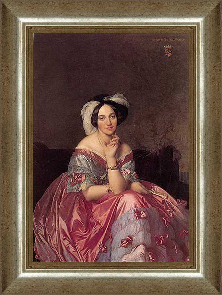 Картина в раме - Ingres Baronne James de Rothschild - Баронесса Ротшильд. Жан Огюст Доминик Энгр
