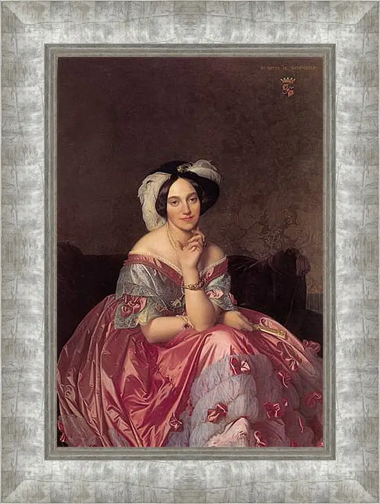 Картина в раме - Ingres Baronne James de Rothschild - Баронесса Ротшильд. Жан Огюст Доминик Энгр
