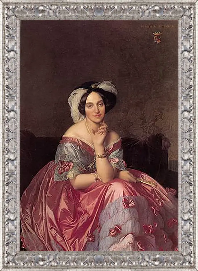 Картина в раме - Ingres Baronne James de Rothschild - Баронесса Ротшильд. Жан Огюст Доминик Энгр
