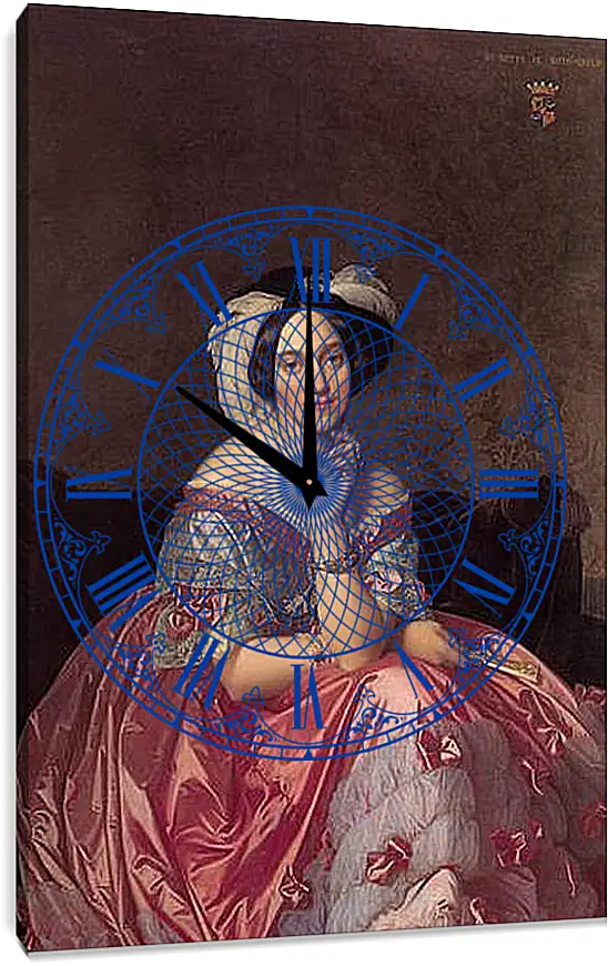 Часы картина - Ingres Baronne James de Rothschild - Баронесса Ротшильд. Жан Огюст Доминик Энгр