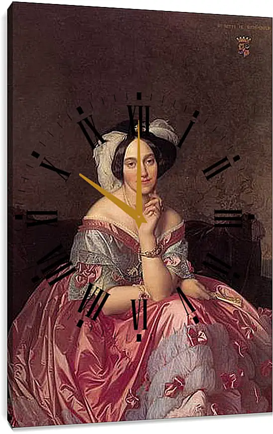 Часы картина - Ingres Baronne James de Rothschild - Баронесса Ротшильд. Жан Огюст Доминик Энгр