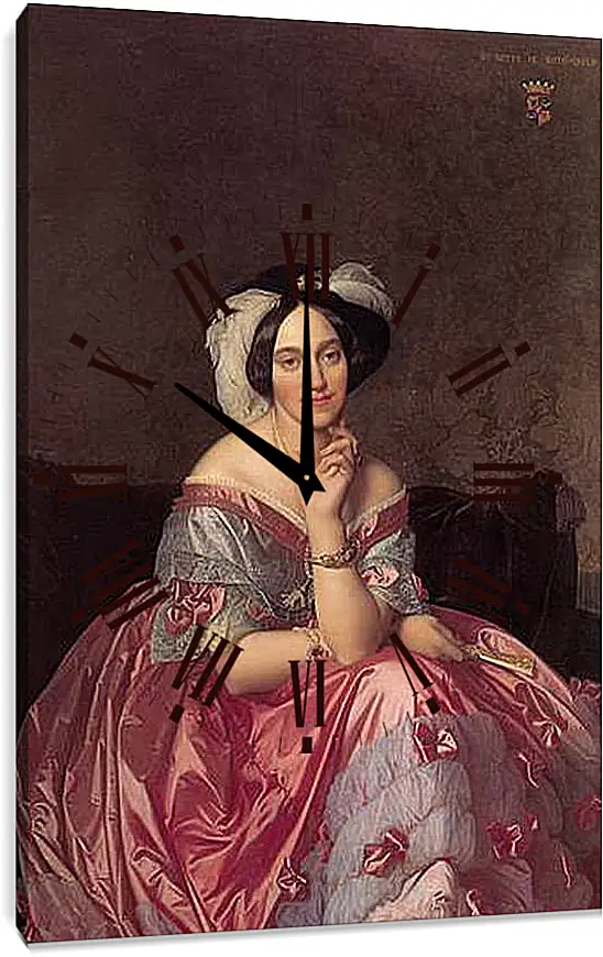 Часы картина - Ingres Baronne James de Rothschild - Баронесса Ротшильд. Жан Огюст Доминик Энгр