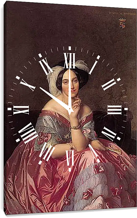 Часы картина - Ingres Baronne James de Rothschild - Баронесса Ротшильд. Жан Огюст Доминик Энгр